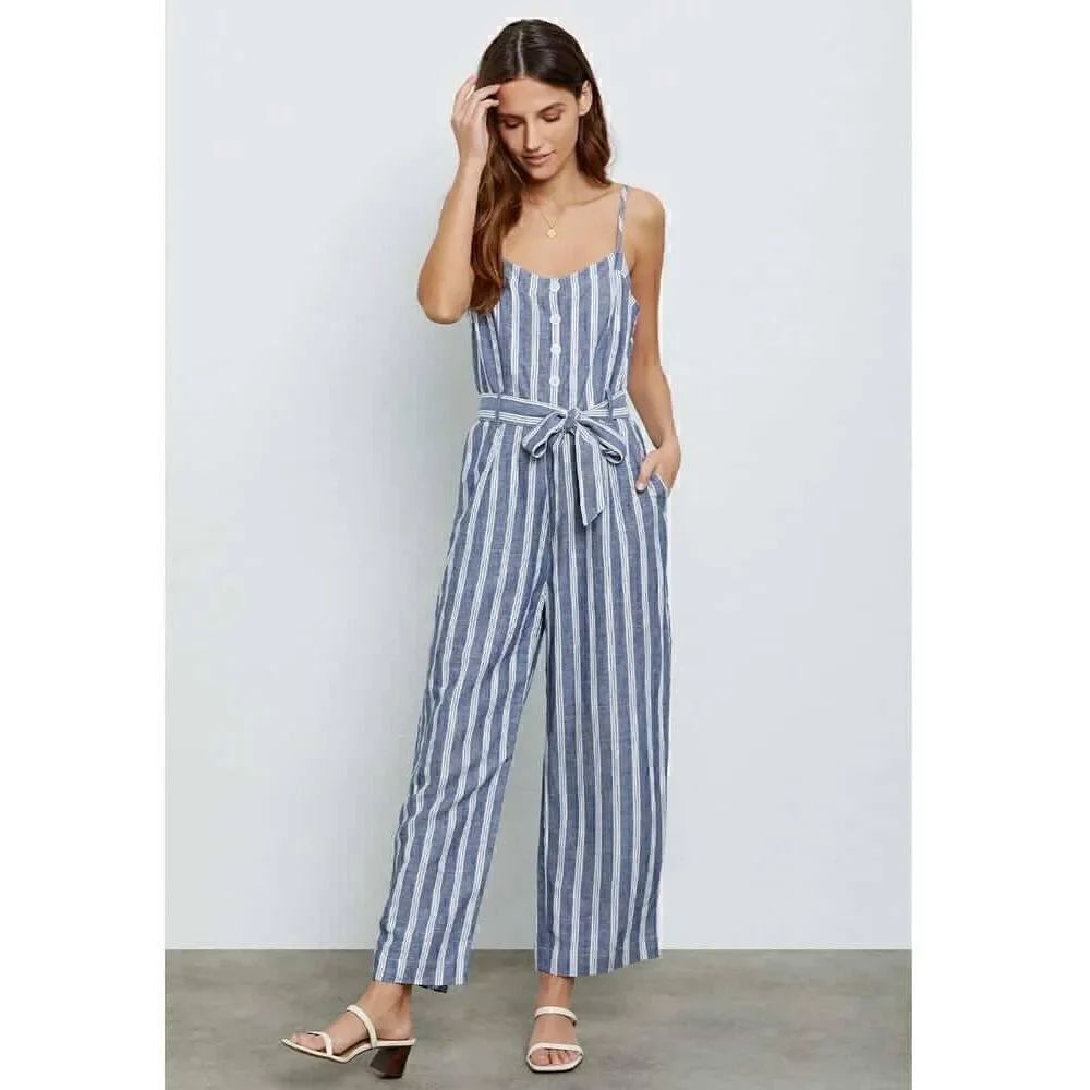 Rails Harper jumpsuit in blue Laguna stripe size xs